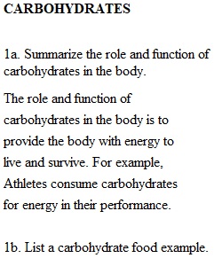 Biomolecules of Cells Assignment